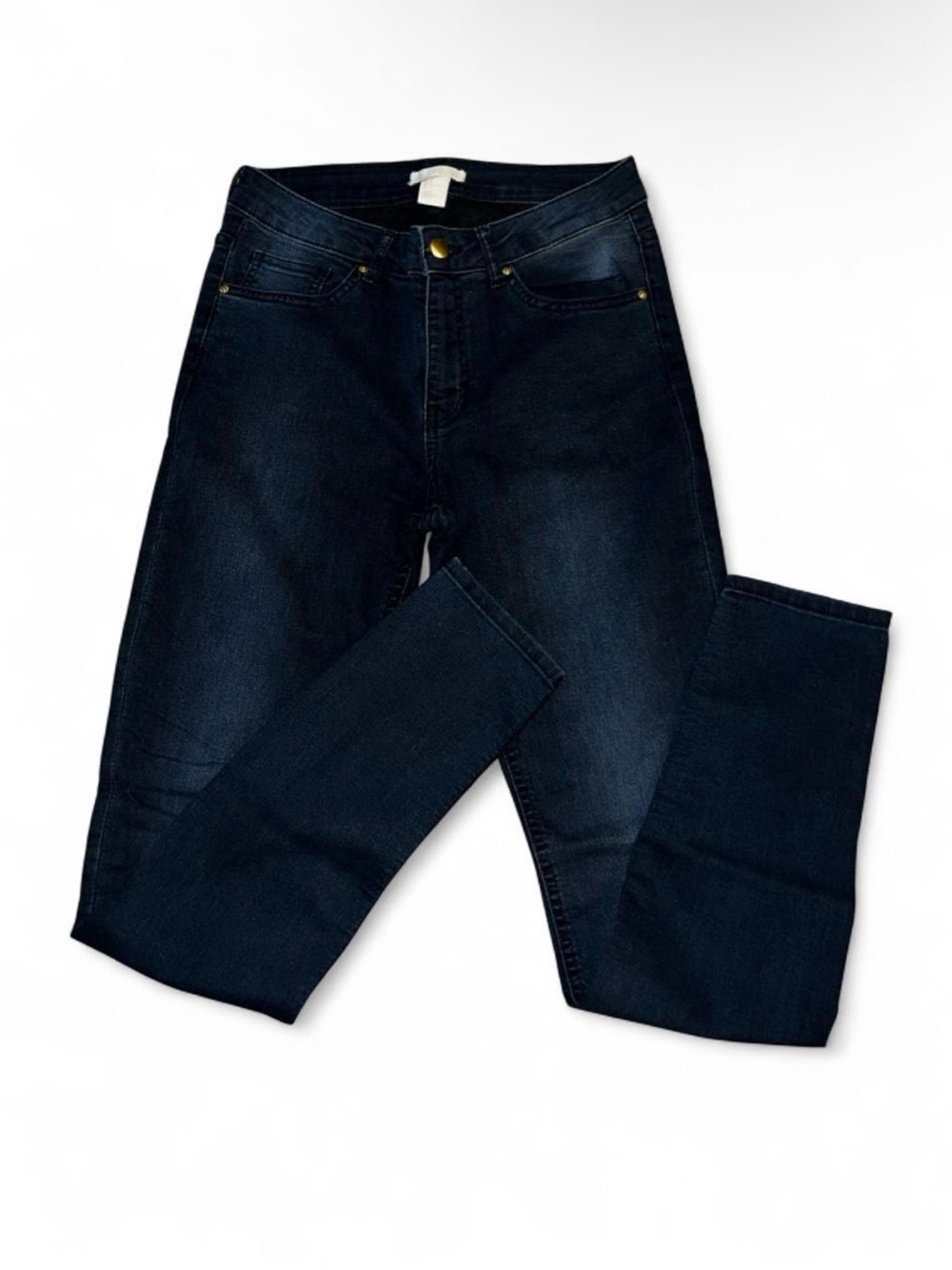 H&M Dark Blue Washed Slim Fit Jeans